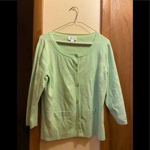 Ann Taylor Loft Mint Green Cardigan